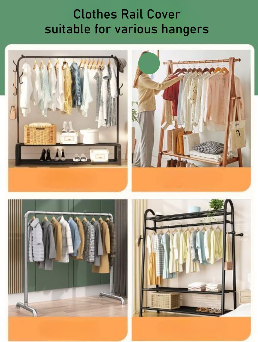 Cubierta antipolvo transparente para perchero con er, 50 cm de ancho, protector Hanr Sve para soportes de ropa de metal/madera, abrigos, vestidos, trajes, tamaño 100 x 50 x 150 cm