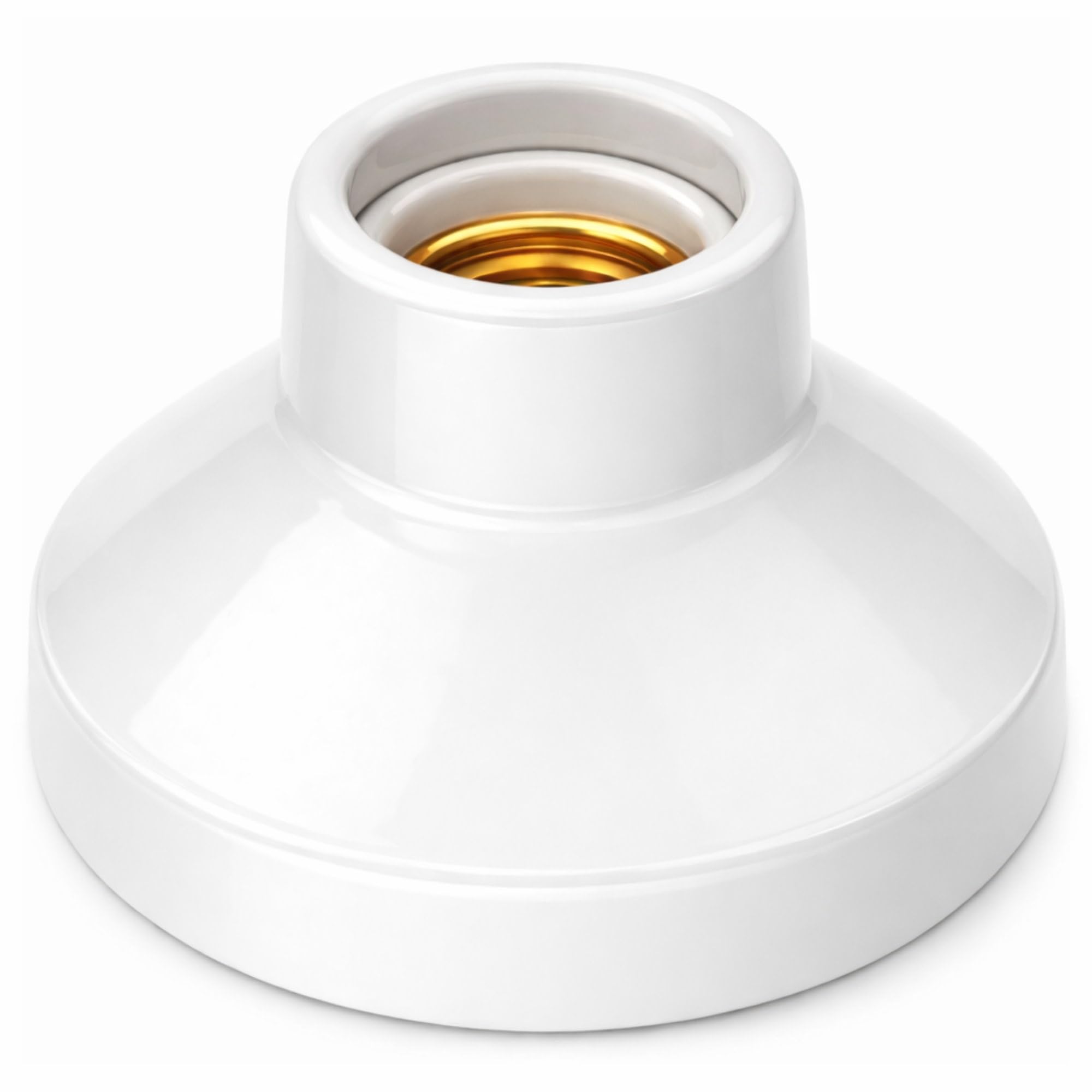 Lampe encastrable en porcelaine E27, vernis blanc