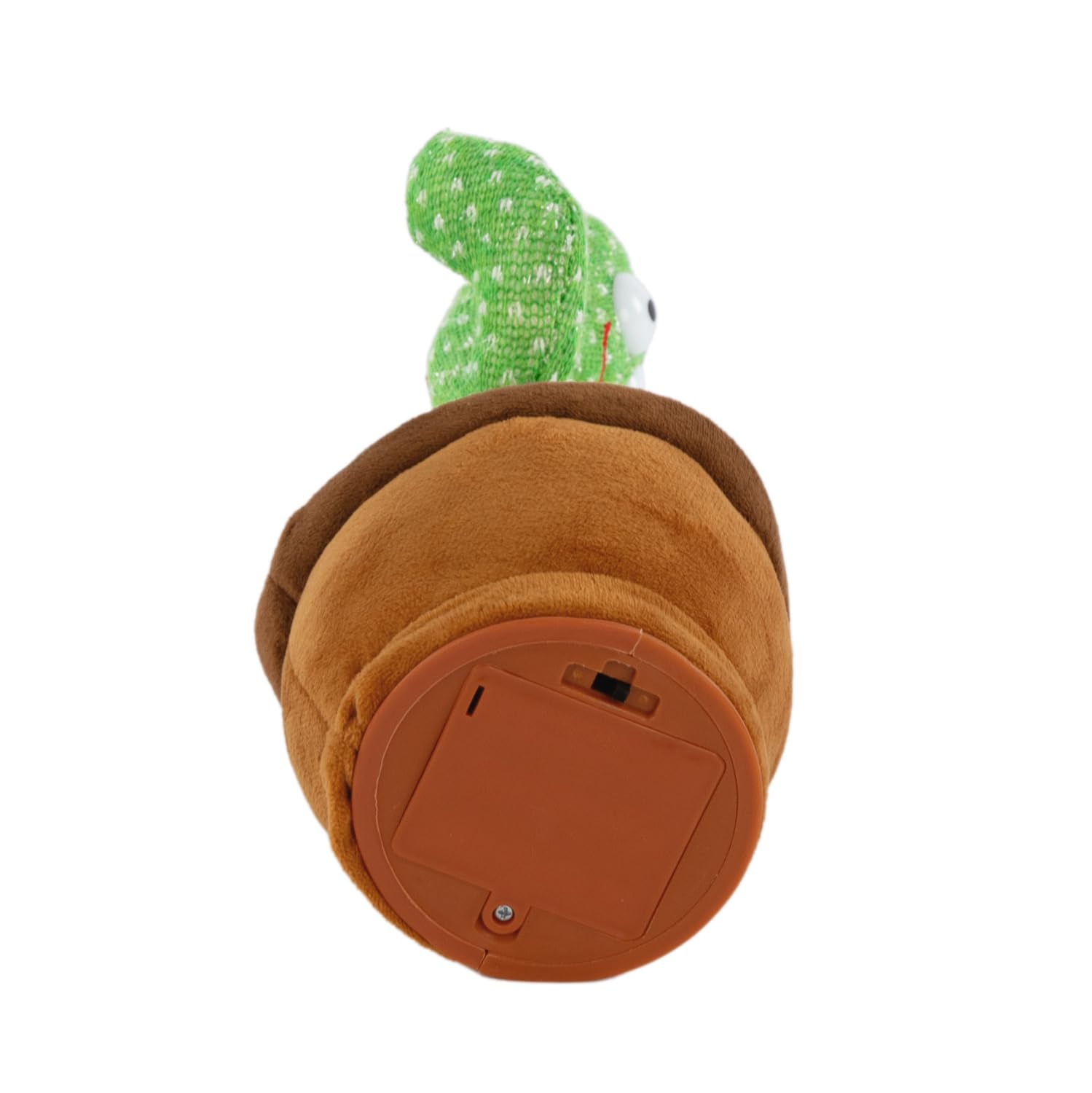 Idena 40366 - Kaktus Chatterbox ze światłem, ok. 33 cm, pluszowa zabawka powtarza wszystko zabawnym głosem i porusza się, zasilana bateriami