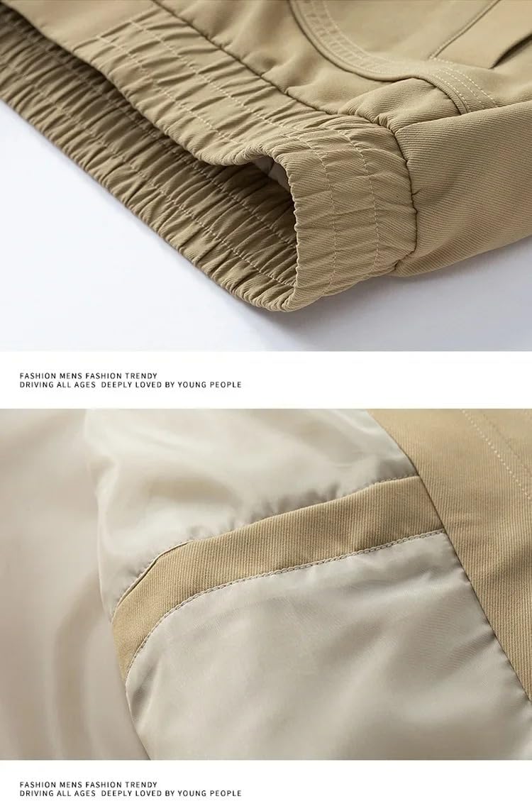 Spring Autumn Retro Solid Color Jacket Casual Loose Fit Lapel Collar Outerwear Men's Overcoat