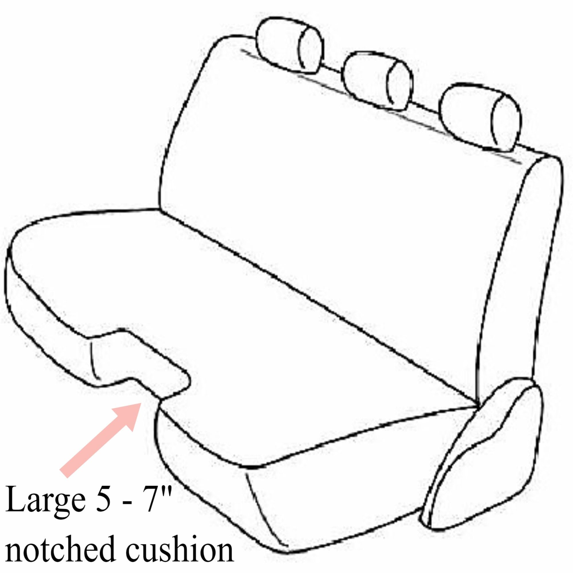 Seat Covers Made to fit Tacoma 2006 Front Bench Seat with Three Adj Headrest Large Notched Cushion A30 (Gray)