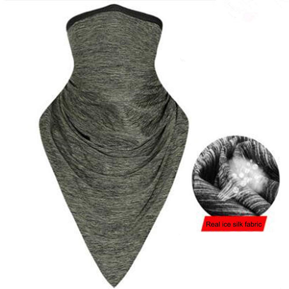 ruitai Cycling Headband Neck Gaiter, Triangle Riding Headscarf Sunscreen Breathable Collars Ice Silk Headgear