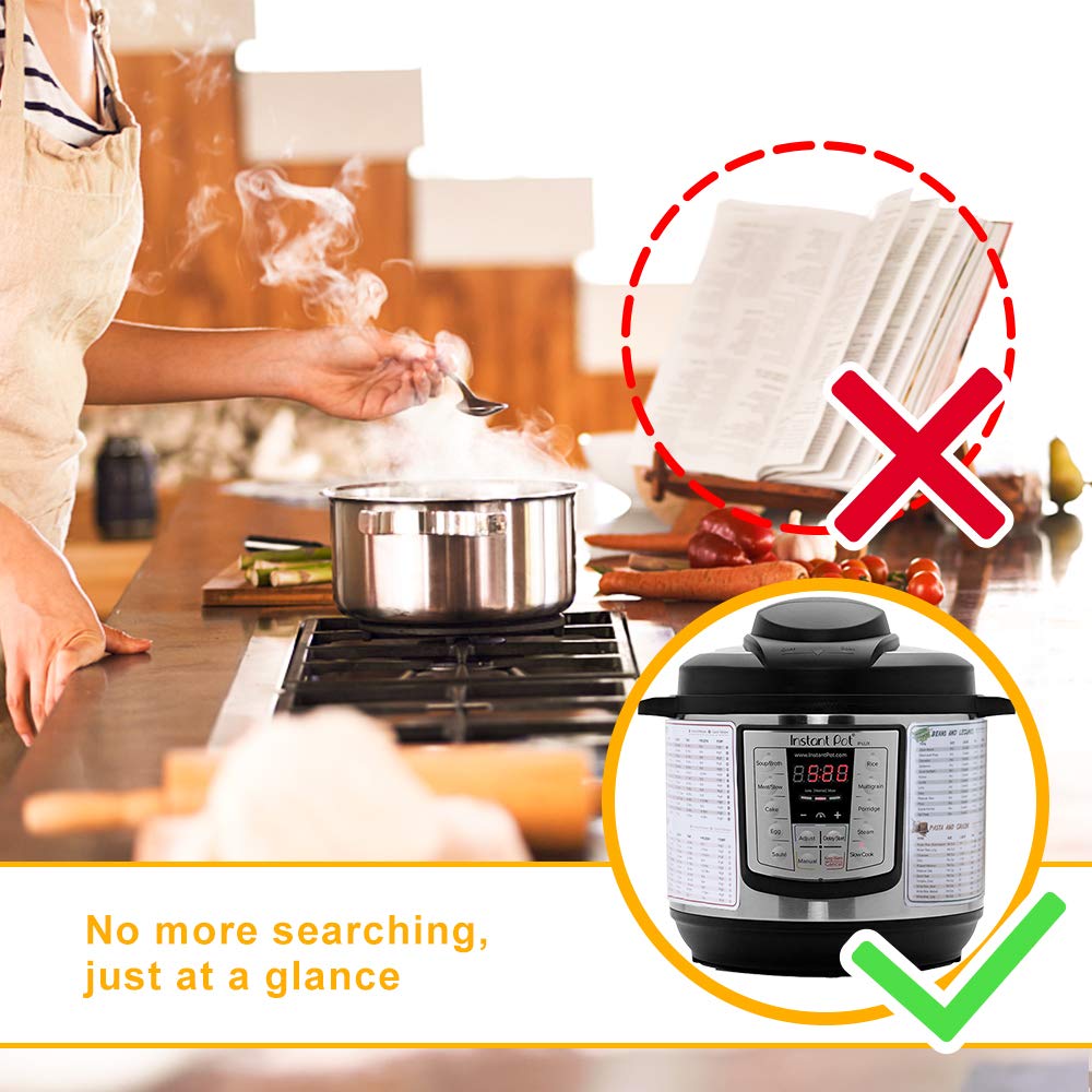 Buy Quick Reference Guide 5 Pcs Pressure Cooker Cheat Sheet Stronger Cheat