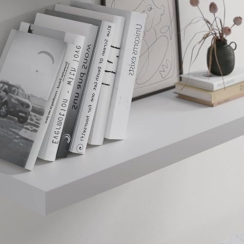 Miniatura 4 de Estante flotante, juego de 3 estantes de pared, 36 pulgadas de ancho x 12.75 pulgadas de profundidad x 2 pulgadas de alto, estante flotante de pared