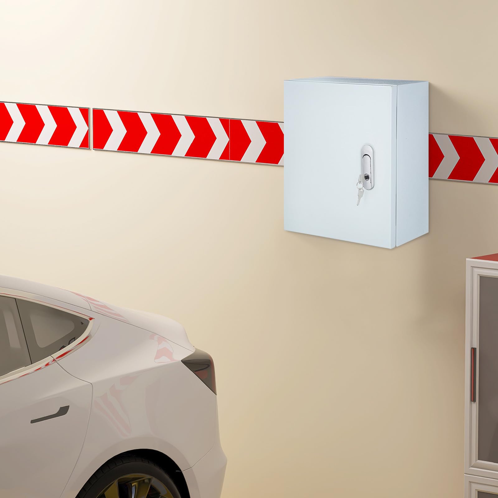 Coffret Électrique Mural Étanche en Acier Inoxydable Armoire Renforcée et Serrure Longue pour Distribution D'énergie et Maintenance Facile à Domicile