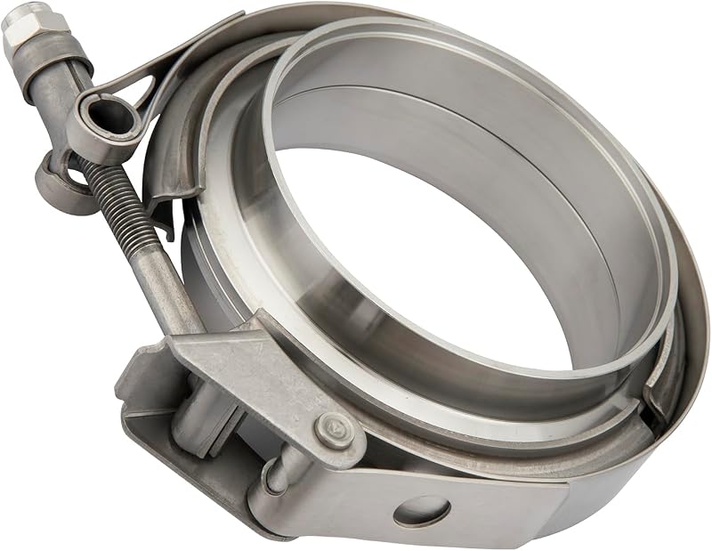 XRMXF 304 Rozsdamentes V-Sávos Gyorscsatlakozó Bilincs Szett 38mm Kipufogóhoz