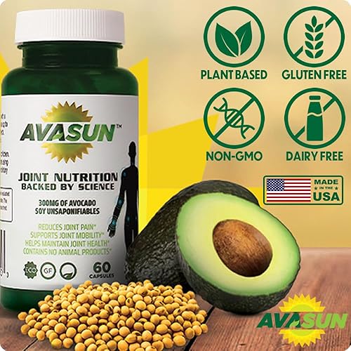 Miniatura 3 de AvaSun, Joint Nutrition respaldado por la ciencia, soja de aguacate insaponificable, 300 mg, suministro de 60 días