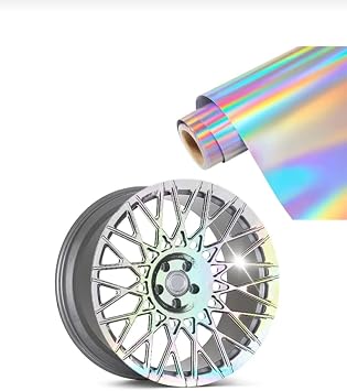Hologram Gökkuşağı Rainbow Parlak Araç Motosiklet Jant Kaplama Suni Yem Folyosu (50cm X 1Metre)