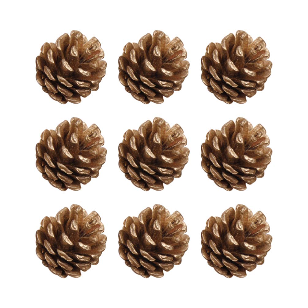 Artibetter Golden 9Pcs Fall Hanging Pinecone Ornaments Pine Cone Decorations S For Christmas Xmas Ornament Crafts Garland Decor S Decor Rural