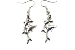 Mesmerizing Silver Dolphin Earrings: A Graceful Dance of the Sea