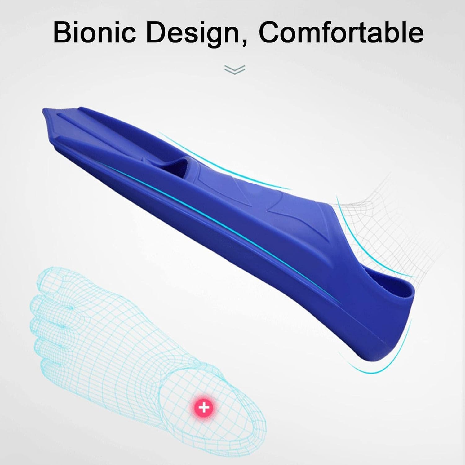 Joyzzz Swimming Fins, 30cm Silicone Short Fins, Snorkel Fins Adult, Fins for Swimming Adult, Professional Lightweight Diving Training Flippers for Snorkeling, Swimming and Diving