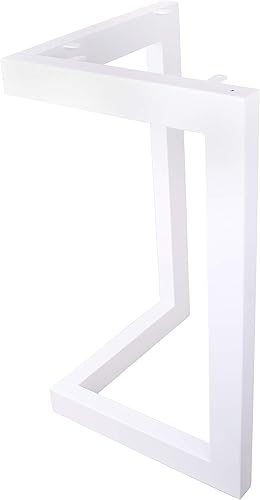Miniatura 2 de Patas de acero en forma de L de 28 pulgadas para mesa de comedor, estilo campestre, cocina industrial, oficina, escritorio de computadora, juego de