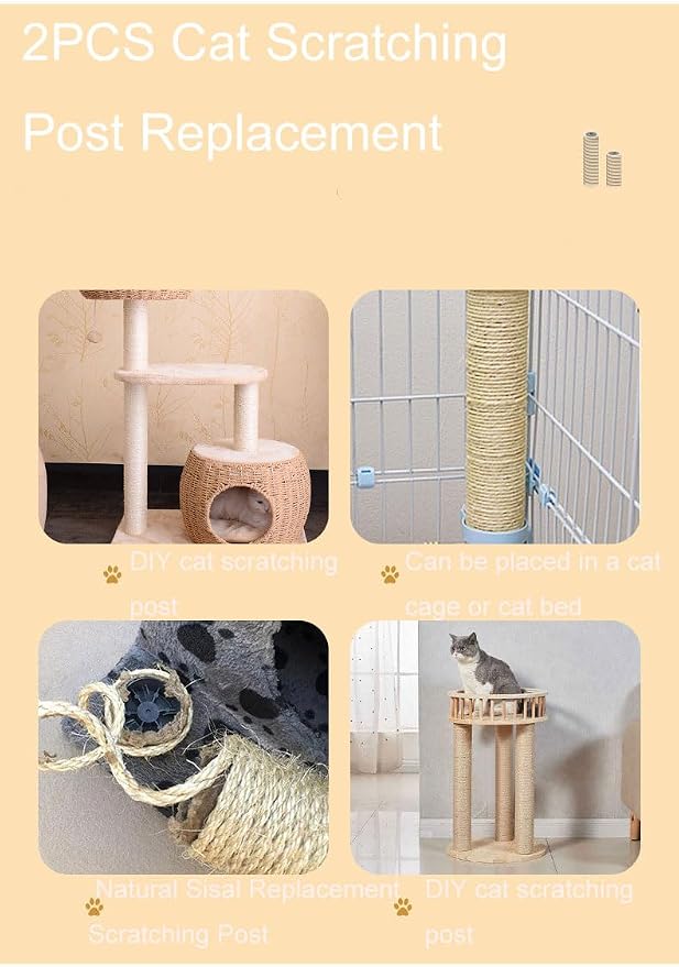 Repuesto para poste rascador de gato de sisal 15.7 pulg miniatura 4