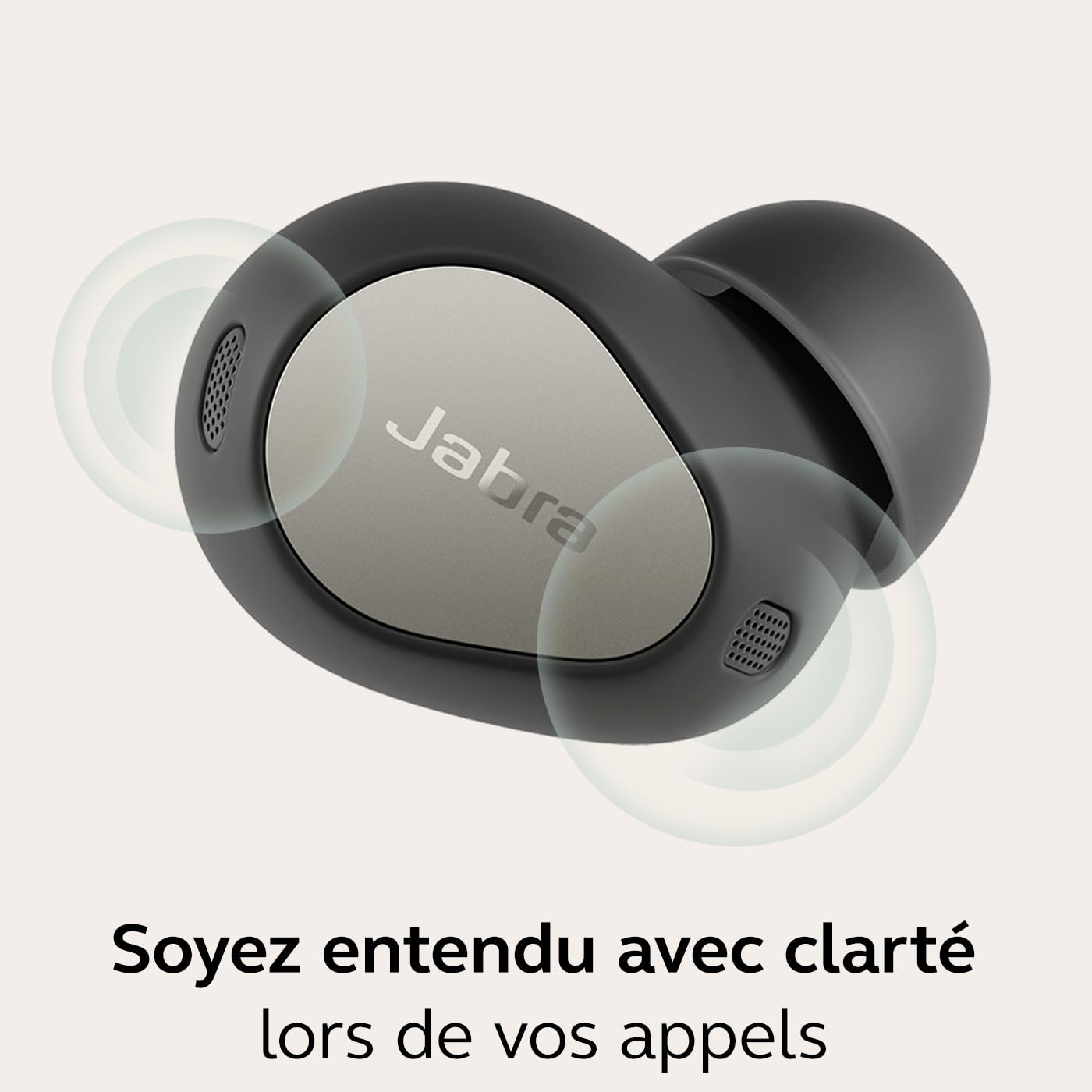 Jabra Elite 10 Gen 2 Écouteurs sans Fil Bluetooth, Audio Spatial Optimisé, Le Audio Smart Case, Design Semi-Ouvert, ANC Avancée, 6 Microphones intégrés et jusqu'à 36 Heures d'autonomie – Noir Titane