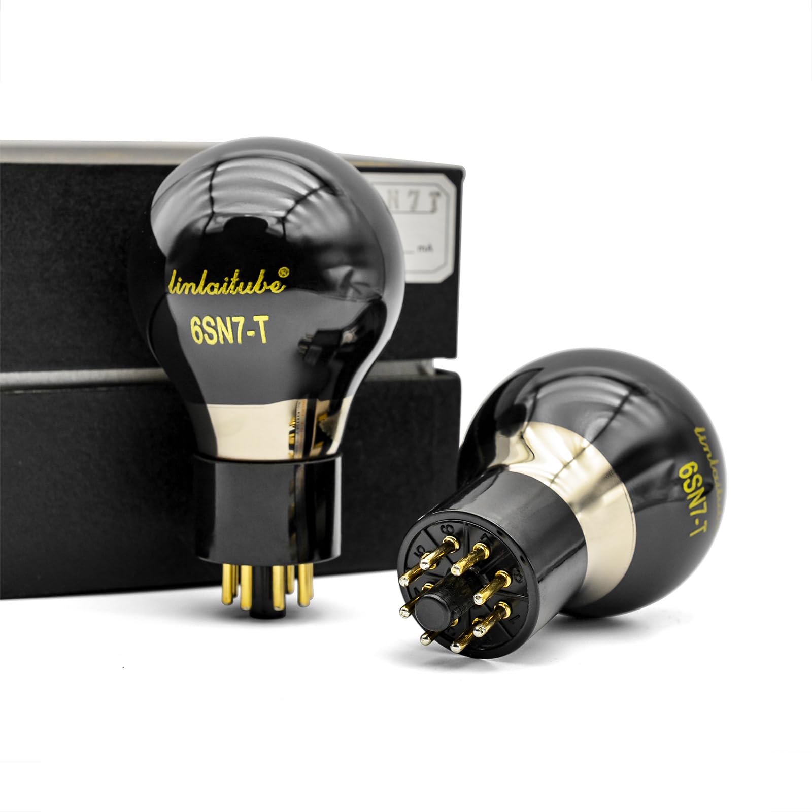 LINLAI 6SN7-T Spherical Bulb Vacuum Valve Electronic Tube for Class Pairing Hifi Audio Amplifier Replaced by CV181 6N8P