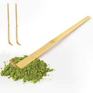 2PCS Bamboo Matcha Scoop, Chinese Tea Ceremony Utensil for Green Tea, Tea Whisk Scooping for Coffee, Spices, Tea Scoops/Matcha Spoon/Bamboo Scoop/Tea Accessories, Tea Leaf Sticks