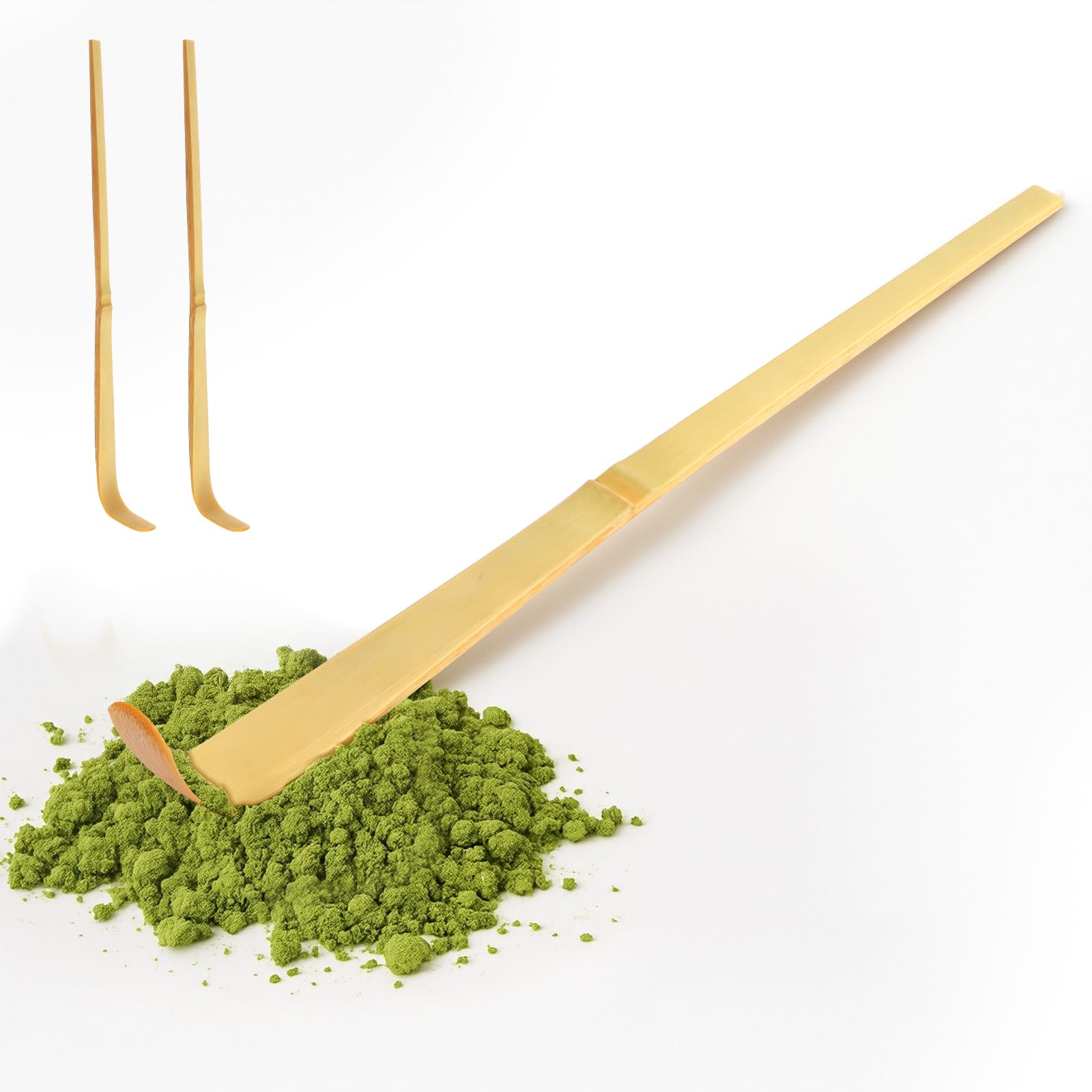 2PCS Bamboo Matcha Scoop, Chinese Tea Ceremony Utensil for Green Tea, Tea Whisk Scooping for Coffee, Spices, Tea Scoops/Matcha Spoon/Bamboo Scoop/Tea Accessories, Tea Leaf Sticks