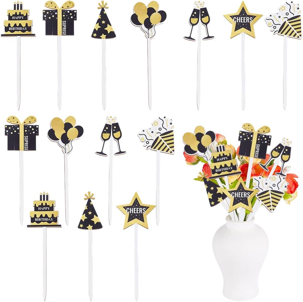 1 Box 14Pcs Wooden Decorative Picks Sunflower Wooden Picks Bulk Spring Flower Daisy Colorful Wood Vase Decoration for Vase Filler Flower Arrangements Home Patio Yard Pot Decorations Adults