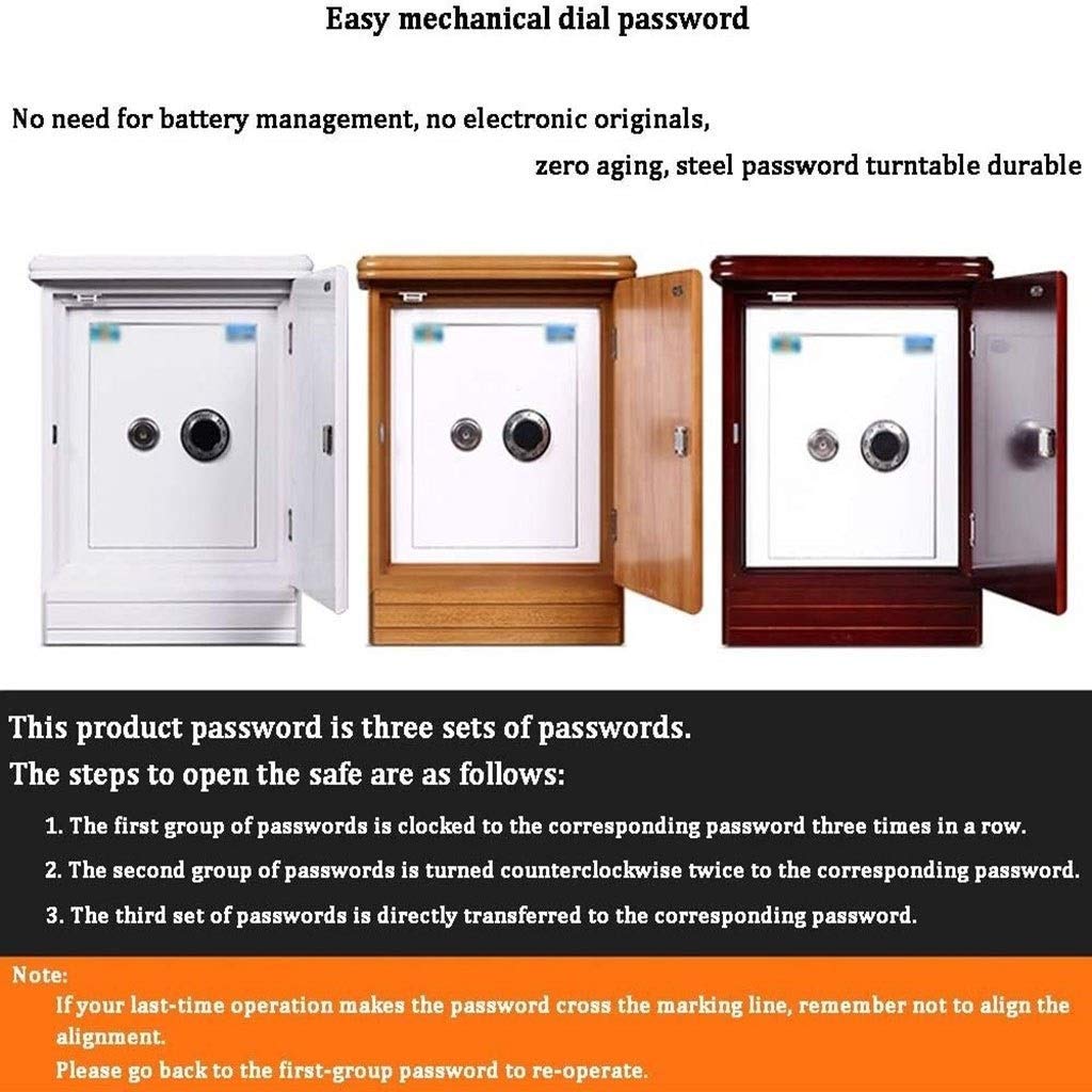 Safe Box，Household Password Wooden Shell Hidden Form Office Security Safes 55CM All Steel Inner Cabinet Can Be Fixed Into The Wall Mechanical Safe Deposit Box Safety Box