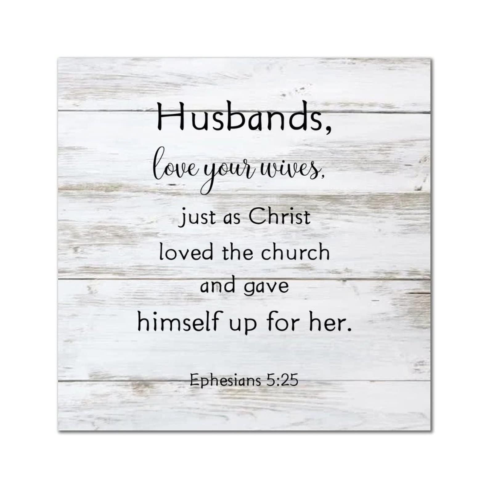 Plaque murale classique en bois Husbands Love Your Wives décoration de maison 35 cm