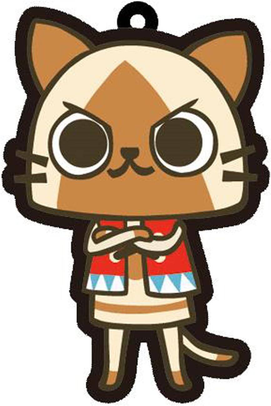 Amazon.co.jp モンスターハンター モンハン日記 ぎりぎりアイルー村 ラバーキーチェーン ニャイト 文房具・オフィス用品