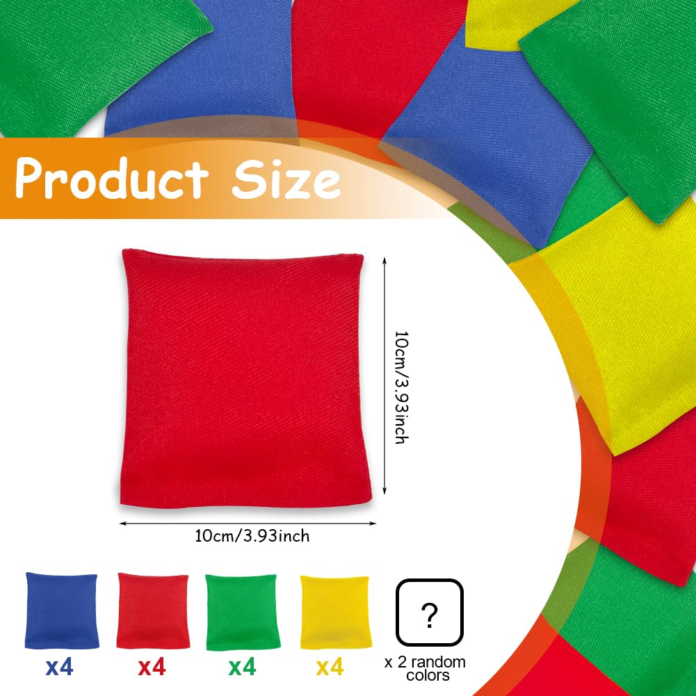Flintronic Sacs de Cornhole de Haricot, Cornhole Bean Bag Set, Jeux de Lancer de Sac de Haricots, Sac de Sable, Bean Bags Toss Legged Race pour Enfants Adultes
