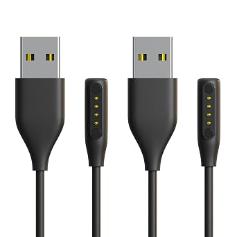 Replacement Charging Cable Flexible USB Cable with Magnetic Charger Connector Compatible with C2 Video Camera Glasses, Other Customized Devices and DIY Usage 5pcs