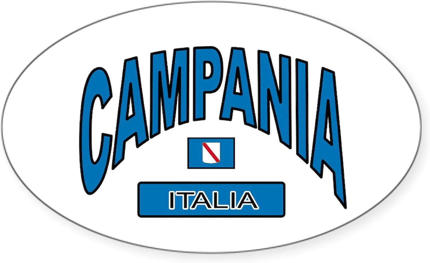 CafePress Campania Italy Oval Sticker Oval Bumper Sticker Car Decal