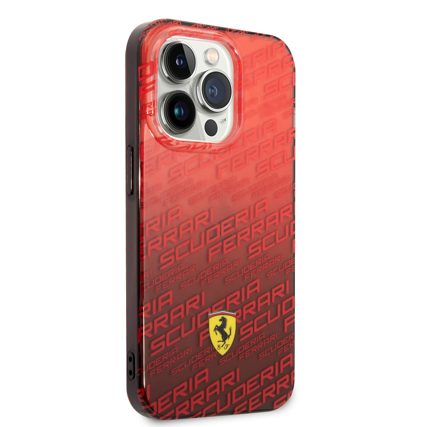 CG Mobile Ferrari Custodia IPhone 14 Pro Max - Sfumatura Rossa Scuderia, Con Logo Metallico