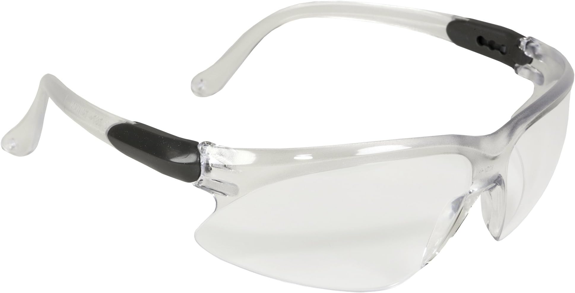 KleenGuard Visio Safety Eyewear (14471), Economical Glasses, UV Protection, Anti-Fog, Clear Lenses, 3-Point Extendable Silver Temples, 12 Pairs / Case