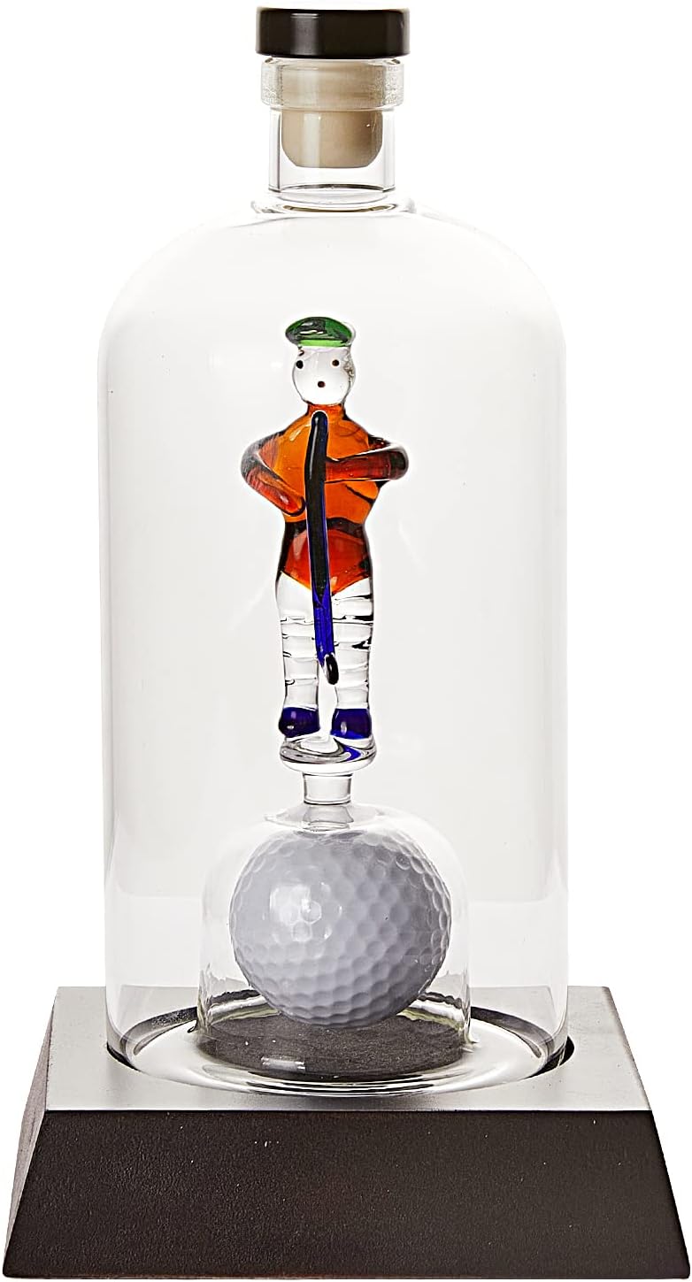 Golfer Decanter Whiskey Decanter - The Wine Savant, Golf Gifts for Both Men & Women, Golf Accessories, Golfer Gift, Based on A Replica Human Golfing (750ml Decanter) Gift For Dad, Brother, Boyfriend