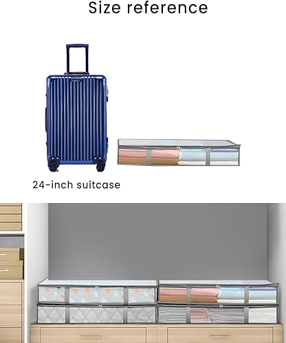 Miniatura 3 de Bolsa de almacenamiento grande de PVC con cremallera, organizador a prueba de polvo para mantasropaartículos de temporada, bolsa de almacenamiento