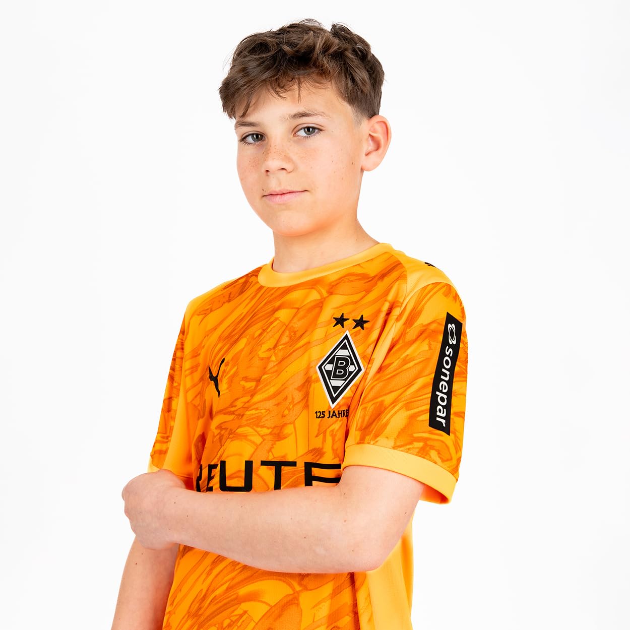 PUMA Offizielles Torwarttrikot „Heat Fire 25/26“ Junior | Borussia Mönchengladbach | Kurzarm, dryCELL, Gladbach Kindertrikot