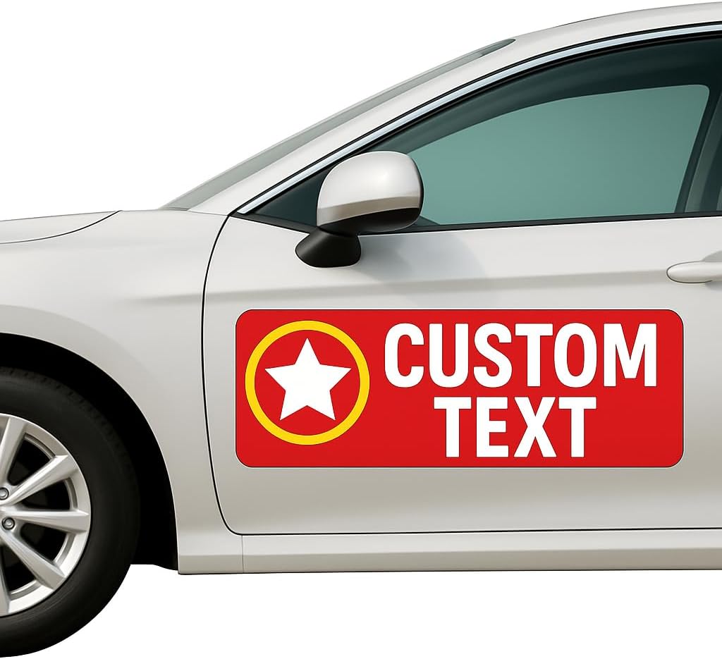 Amazon.com: Custom Magnetic Bumper Sticker – Personalized Automotive ...