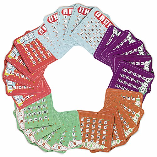 Shutter Bingo Masterboard & 25 Game Cards - Standard & Jumbo Size Fingertip Slide Gaming Board Set - Reusable Chart Cards For Number Calling For Senior Rec Room Night, Classrooms, Or Family Fun #TOP2