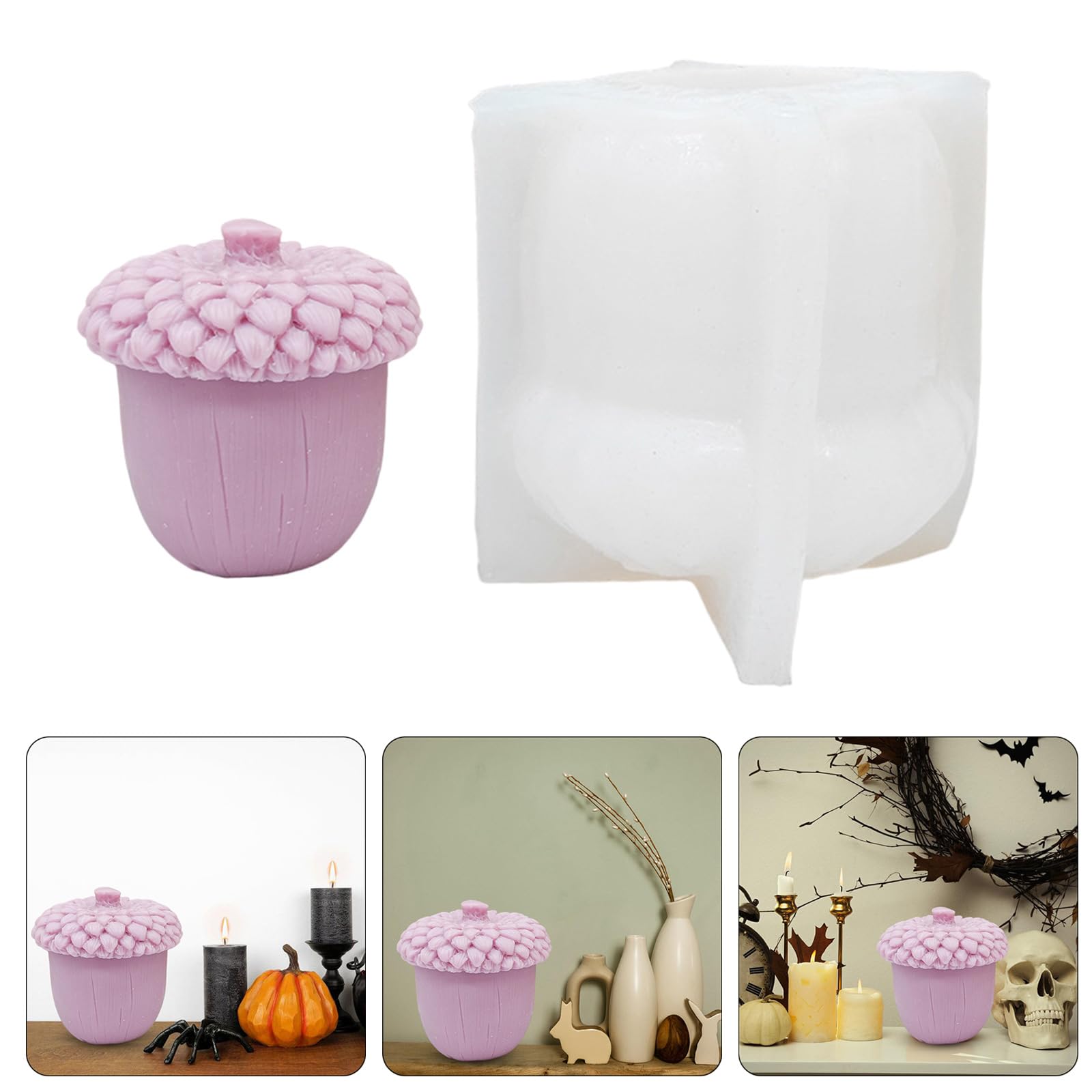 Piñas de pino, moldes de velas, forma de piña, molde de silicona, moldes para velas perfumadas, yeso para decoración del hogar, molde de silicona, piñas de pino, arcilla, fabricación artesanal