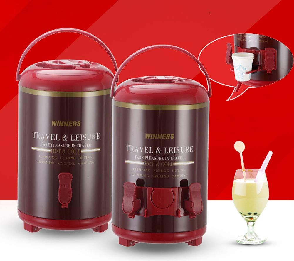 Dispensador de Agua Caliente y Fria, 6L/8L/10L, Hervidor de Bebidas Termo de Acero Inoxidable con Dispensador de Té y Café, Teteras de Té Caliente, Perfecto para Eventos Grandes y Catering