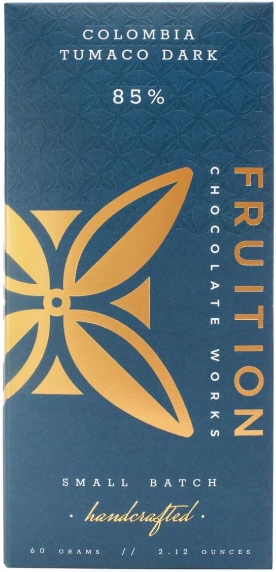 Fruition Chocolate Works Colombia Tumaco 85% Dark Chocolate Bar, 2.12 Oz