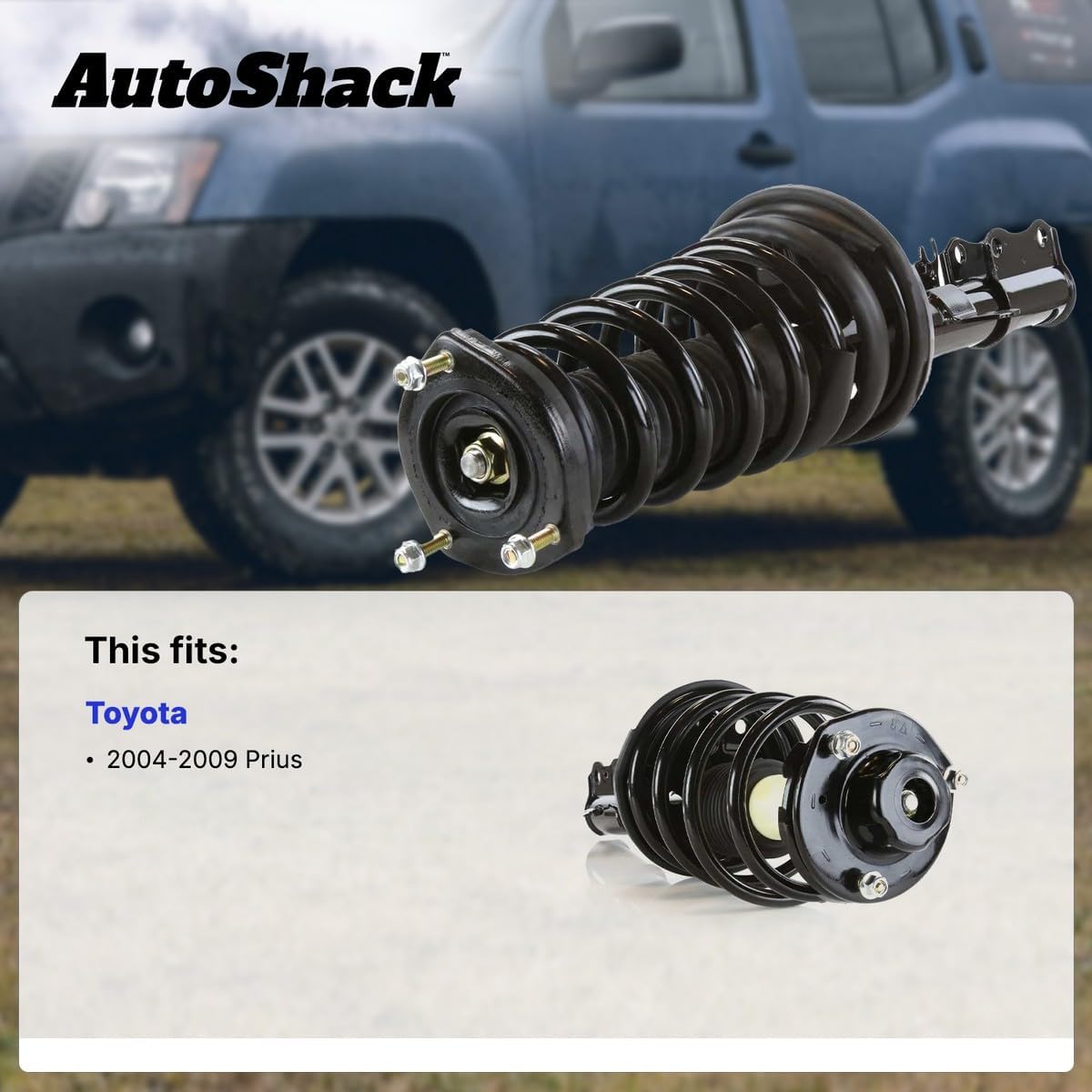 AutoShack Front Complete Strut & Coil Spring Assembly - Passenger Side for Toyota, Prius 2004-2009, FWD L4 1.5L