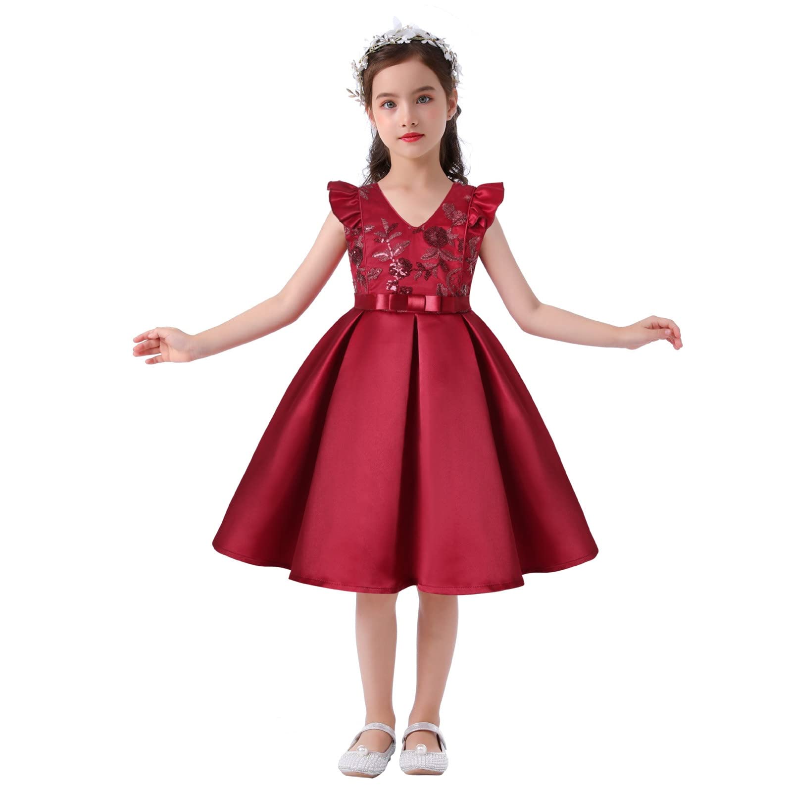 Amazon.com: Girls Size 8 Dress Toddler Kids Girls Prints Sleeveless Party  Hoilday Court Style Dress Princess (Red, 4-5 Years): Clothing, Shoes &  Jewelry