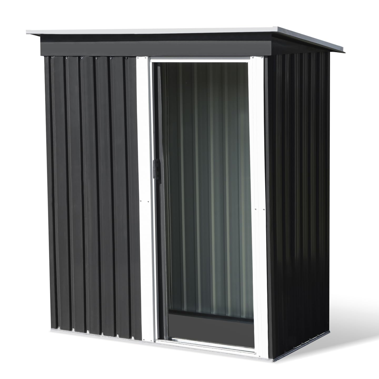 IDMarket - Caseta de jardín (1,3 m²), color gris