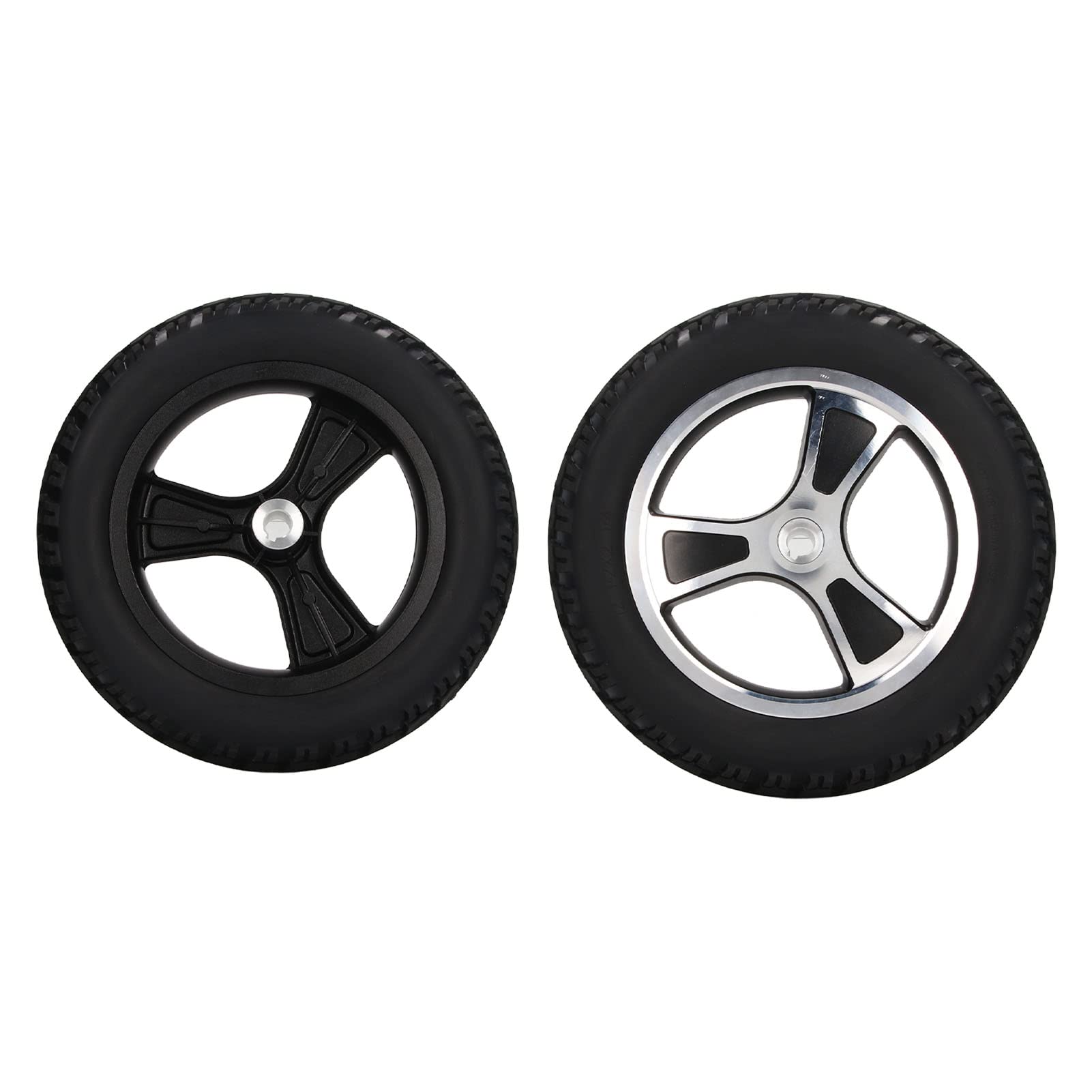 Rueda Trasera para Silla de Ruedas Eléctrica, 320mm, PU y Aleación de Acero, Sólida Resistente al Desgaste, Repuesto de Alta Durabilidad