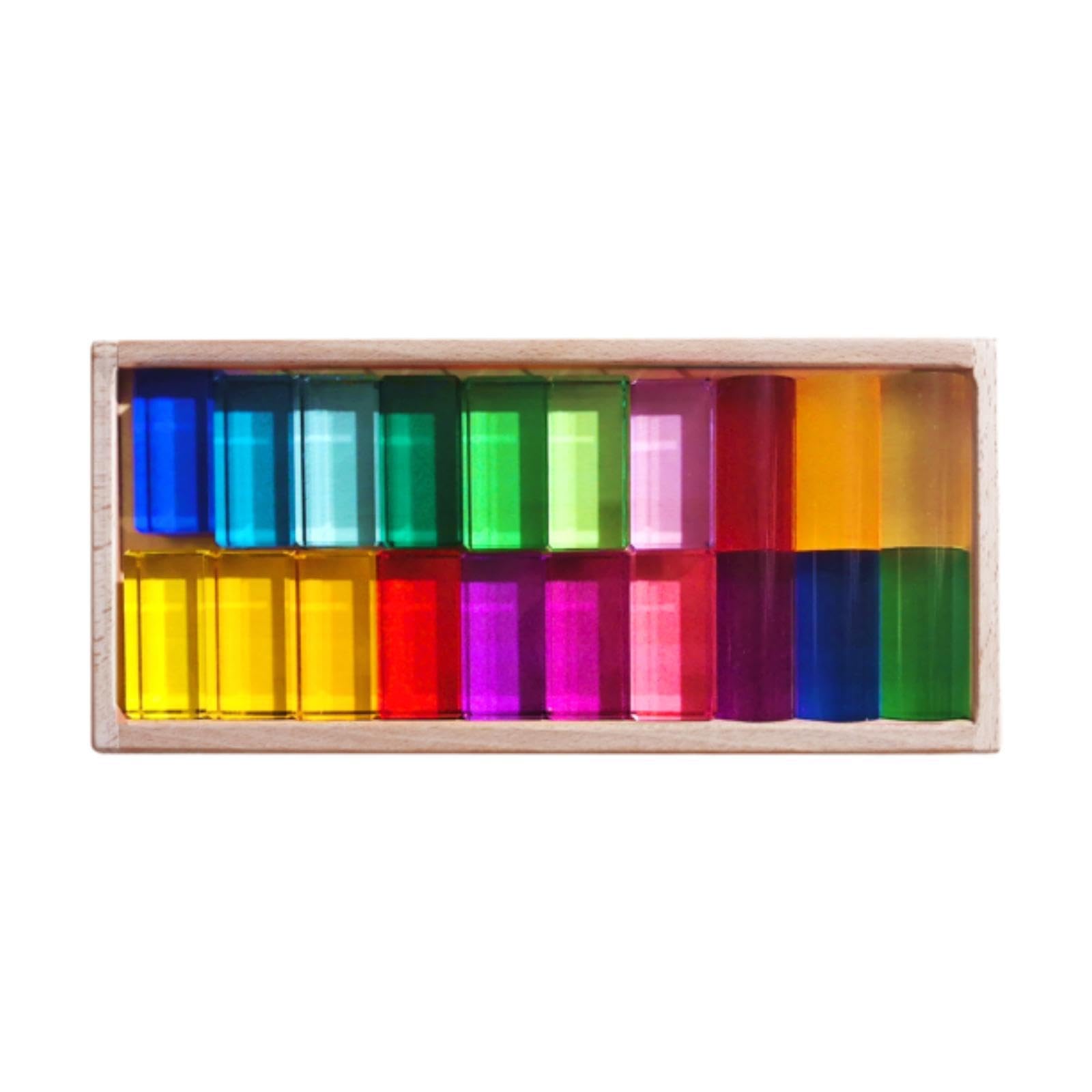 Set di blocchi da costruzione per bambini, blocchi da costruzione dai colori vivaci, gioco di impilamento arcobaleno, coinvolge i bambini per ore di divertimento, Stile A