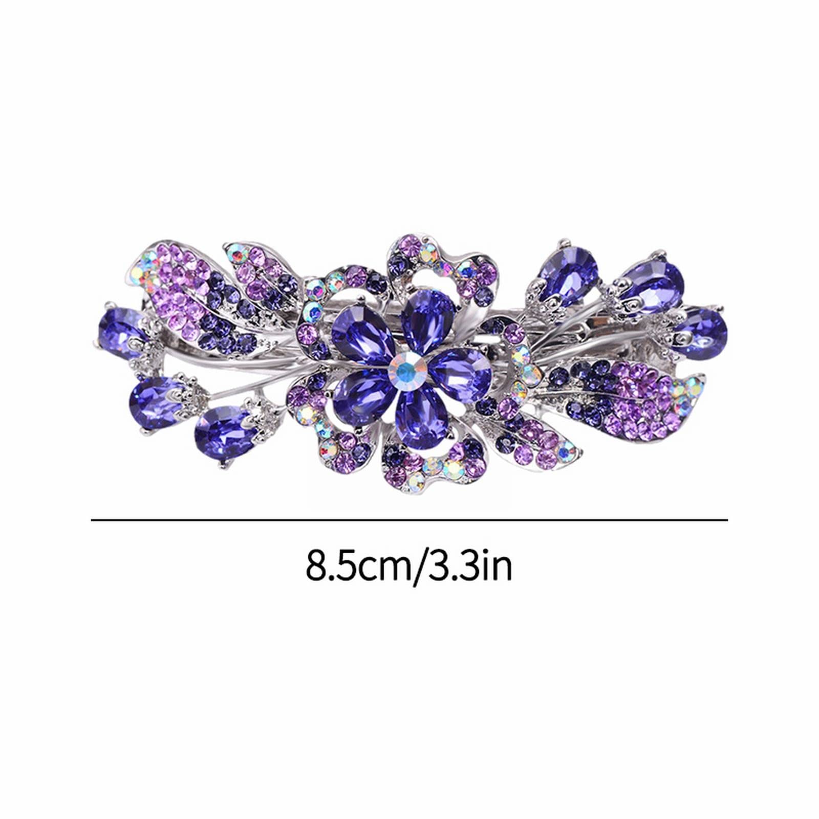 Barrette à Cheveux Strass Cristal Violette - Moghant - Style Vintage - Neuf Sans Emballage