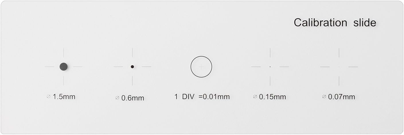 Calibration Slide for Micrometer Five Graduated Scales 1.5MM 0.6MM, 0.01MM, 0.15MM, 0.07MM