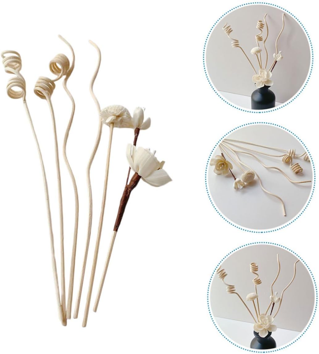 6Pcs Essential Oil Diffuser Sticks Reed Aroma Diffuser Wands for Bathroom Office and Wellness Natural Scent Distribution with Quick Absorption Decorative and Refillable Fragrance