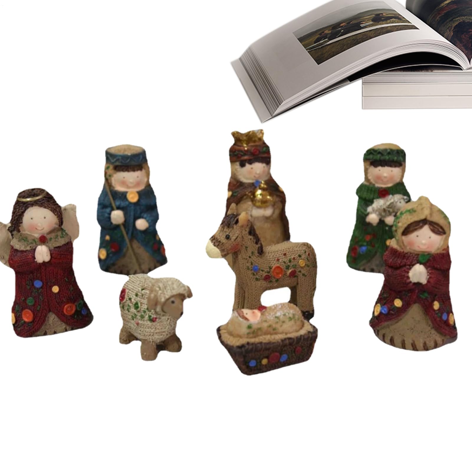 Ensemble De Crèche De Noël 10 Pièces De Sculpture Religieuse