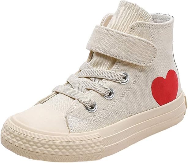 Duovodu Kinder High-Top Turnschuhe - Lässige Canvas Sportschuhe Mit Verstellbaren Riemen Für Jungen & Mädchen