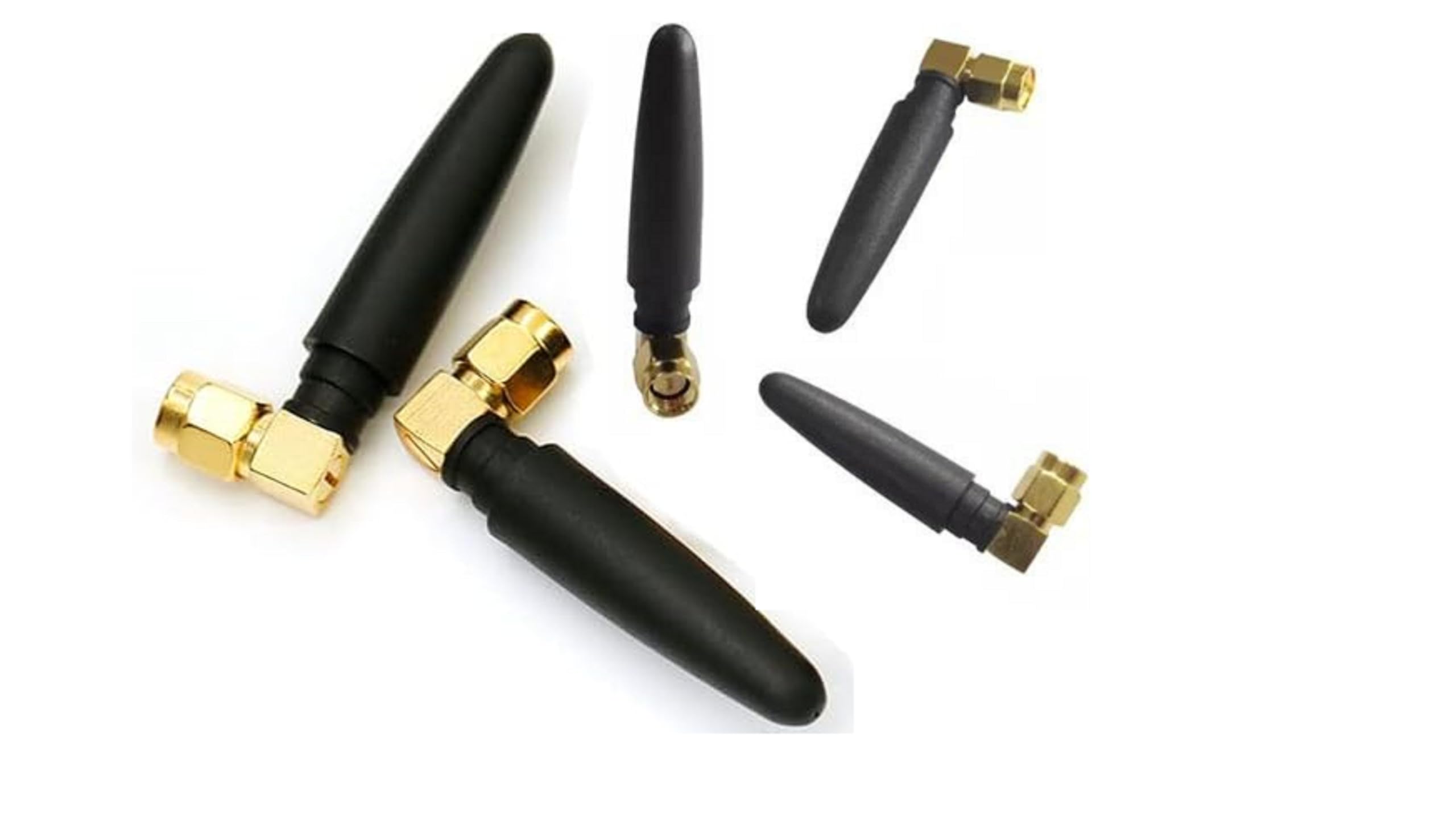 NISTECH 2.5dbi Whip Antenna with Right Angle (5 pcs.) Fixed Rubber Duck Omni SMA Male Connector Antenna Use for WiFi-picture-14
