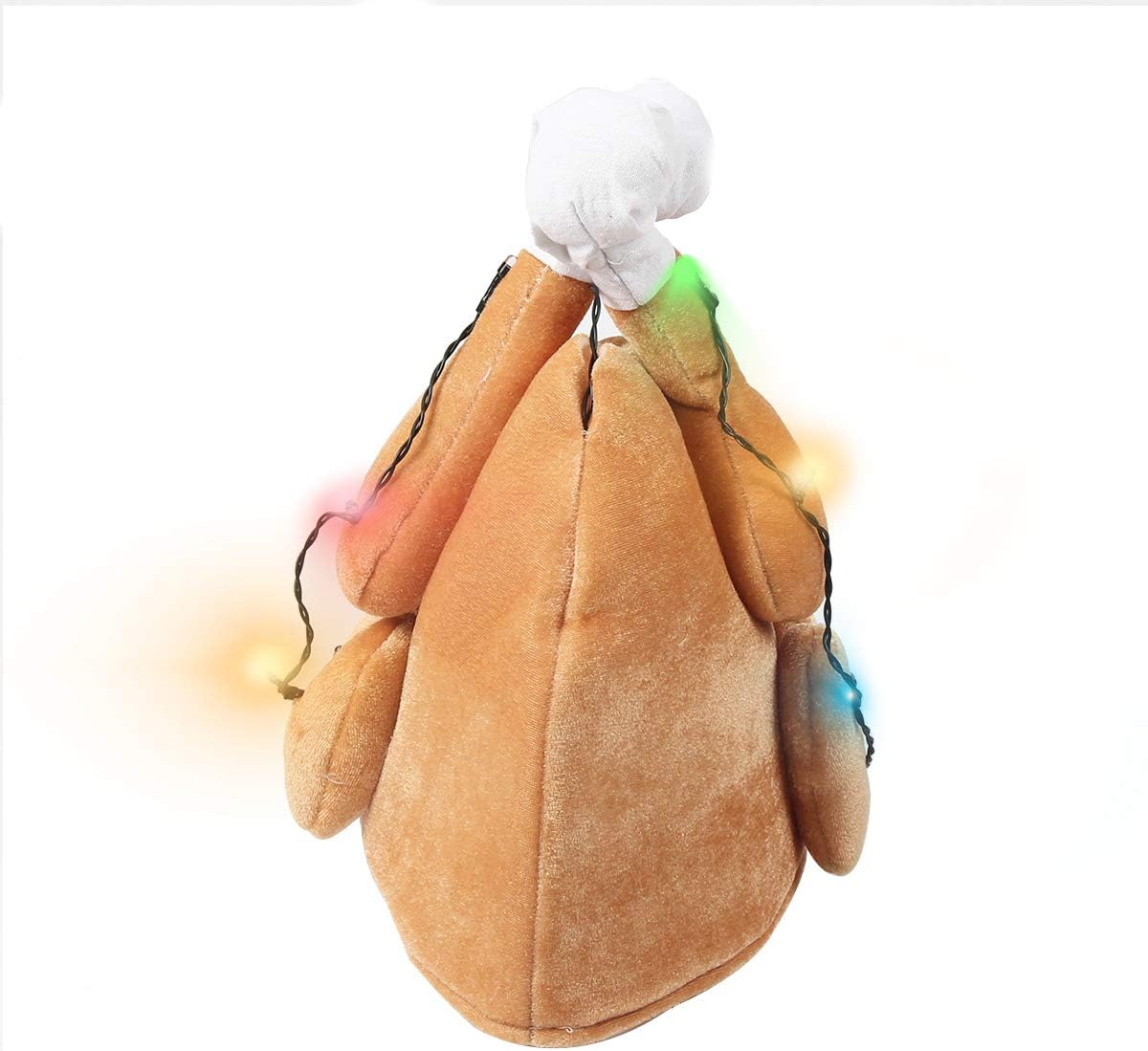 Christmas Turkey Hat with LED Lights, Adults Funny Hats Turkey Headwear for Christmas Dress Up Party